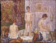 Georges Seurat Les Poseuses oil